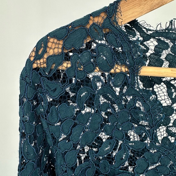 Bardot Midnight Lace Long Sleeve Midi Dress in Ash Blue NWT size 4 - Picture 6 of 14